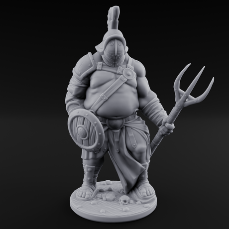 Hammer Gripping Human Gladiator B Miniature for Dungeons and Dragons, Pathfinder or other TTRPGs