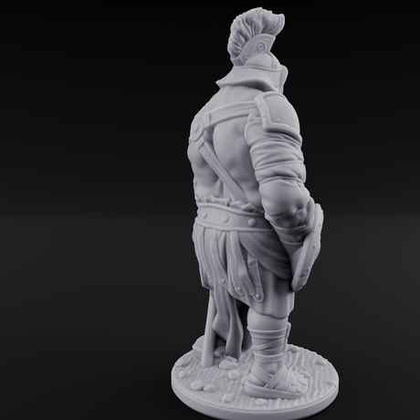 Hammer Gripping Human Gladiator B Miniature for Dungeons and Dragons, Pathfinder or other TTRPGs
