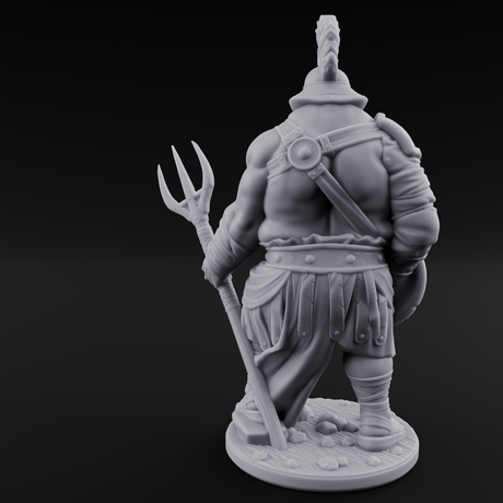 Hammer Gripping Human Gladiator B Miniature for Dungeons and Dragons, Pathfinder or other TTRPGs