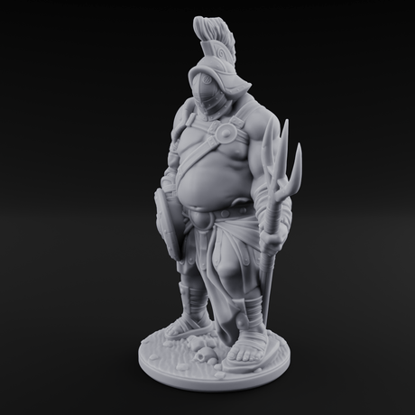 Hammer Gripping Human Gladiator B Miniature for Dungeons and Dragons, Pathfinder or other TTRPGs