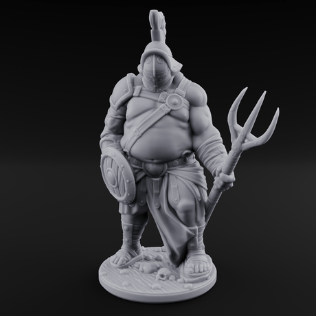 Hammer Gripping Human Gladiator B Miniature for Dungeons and Dragons, Pathfinder or other TTRPGs