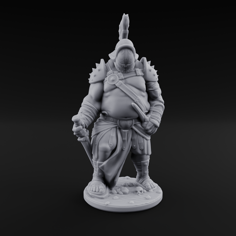 Hammer Gripping Human Gladiators Miniature for Dungeons and Dragons, Pathfinder or other TTRPGs
