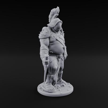 Hammer Gripping Human Gladiator C Miniature for Dungeons and Dragons, Pathfinder or other TTRPGs