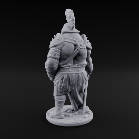 Hammer Gripping Human Gladiator C Miniature for Dungeons and Dragons, Pathfinder or other TTRPGs