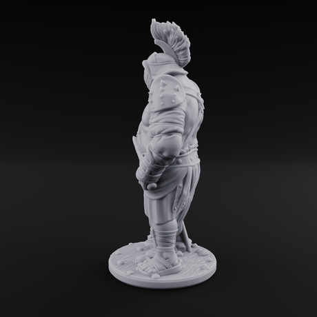 Hammer Gripping Human Gladiator C Miniature for Dungeons and Dragons, Pathfinder or other TTRPGs