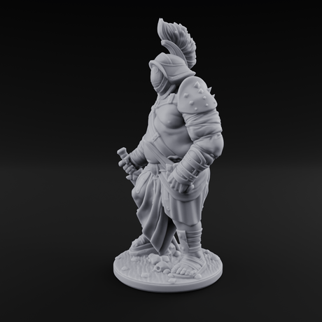 Hammer Gripping Human Gladiator C Miniature for Dungeons and Dragons, Pathfinder or other TTRPGs