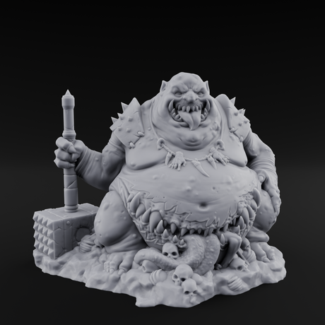 Belly Mouthed Demon Glutton Miniature for Dungeons and Dragons, Pathfinder or other TTRPGs
