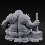 Belly Mouthed Demon Glutton Miniature for Dungeons and Dragons, Pathfinder or other TTRPGs