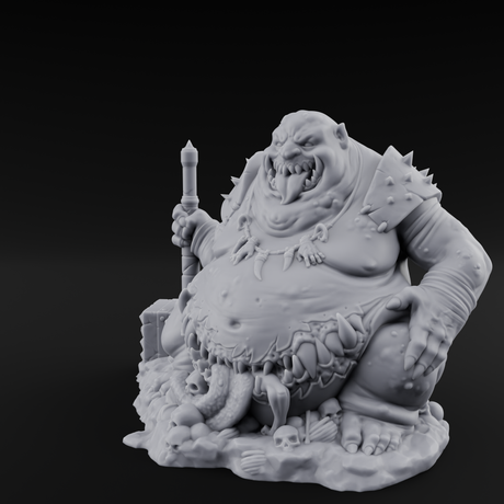 Belly Mouthed Demon Glutton Miniature for Dungeons and Dragons, Pathfinder or other TTRPGs