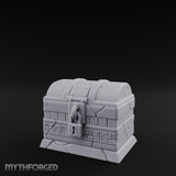 Glyph-Banded Lock-Clasped Stone Treasure Chest gallery 1