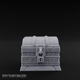 Glyph-Banded Lock-Clasped Stone Treasure Chest gallery 2
