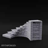 Glyph-Etched Curve-Edged Stone Staircase Section gallery 1