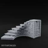 Glyph-Etched Curve-Edged Stone Staircase Section gallery 2