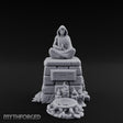 Glyph-Plaque Candle-Ringed Hooded Meditation Shrine Statue Miniature for Dungeons and Dragons, Pathfinder or other TTRPGs