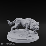 Sniffing The Ground Wolf Miniature for Dungeons and Dragons, Pathfinder or other TTRPGs