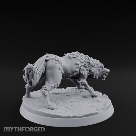 Sniffing The Ground Wolf Miniature for Dungeons and Dragons, Pathfinder or other TTRPGs