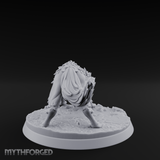 Sniffing The Ground Wolf Miniature for Dungeons and Dragons, Pathfinder or other TTRPGs
