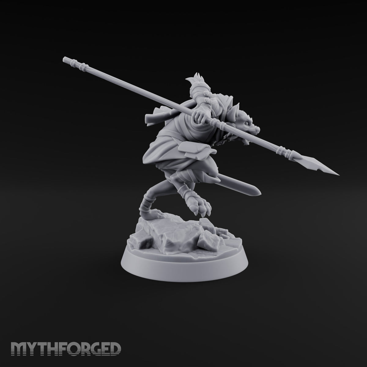 Hunting Pack Fans Out Gnoll Warrior A — Spear & Sword