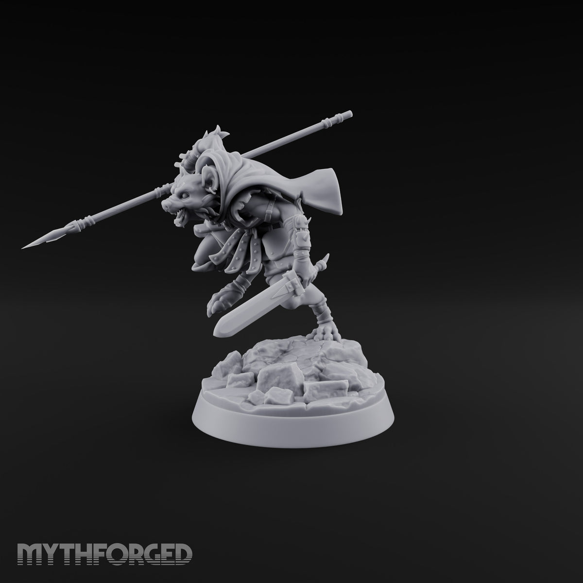 Hunting Pack Fans Out Gnoll Warrior A — Spear & Sword