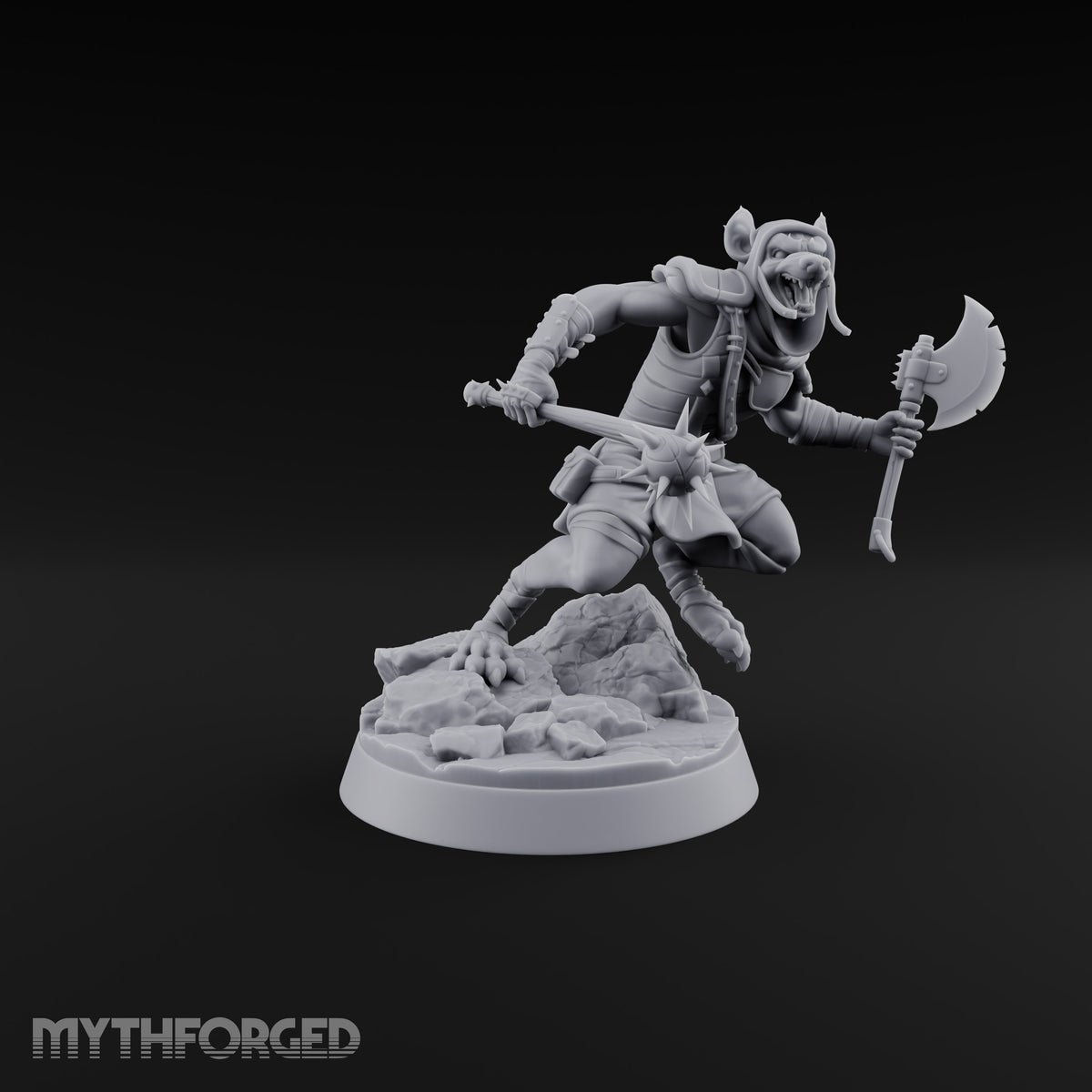 Hunting Pack Fans Out Gnoll Warriors — B · Glaive + Axe & Mace + Sword & Shield + Axe & Dagger
