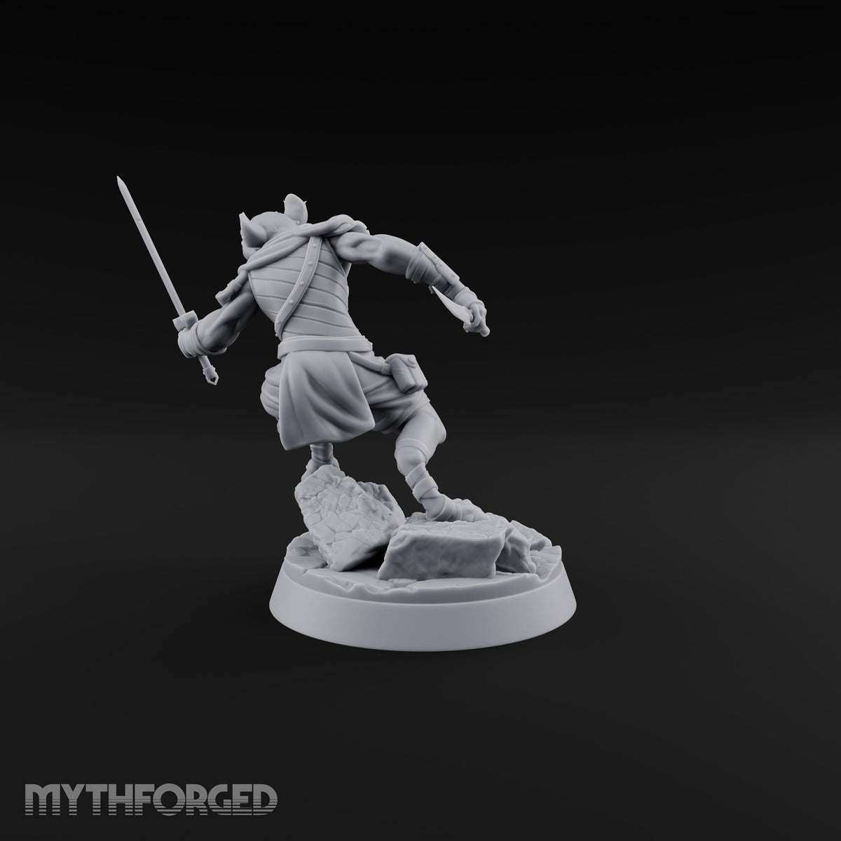 Hunting Pack Fans Out Gnoll Warrior B — Sword & Knife