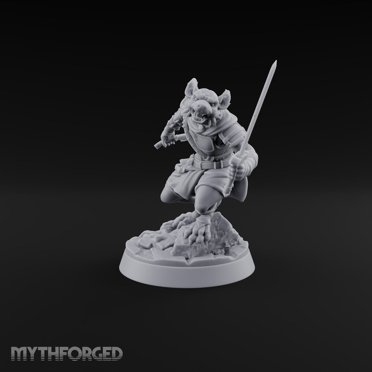 Hunting Pack Fans Out Gnoll Warrior B — Sword & Knife
