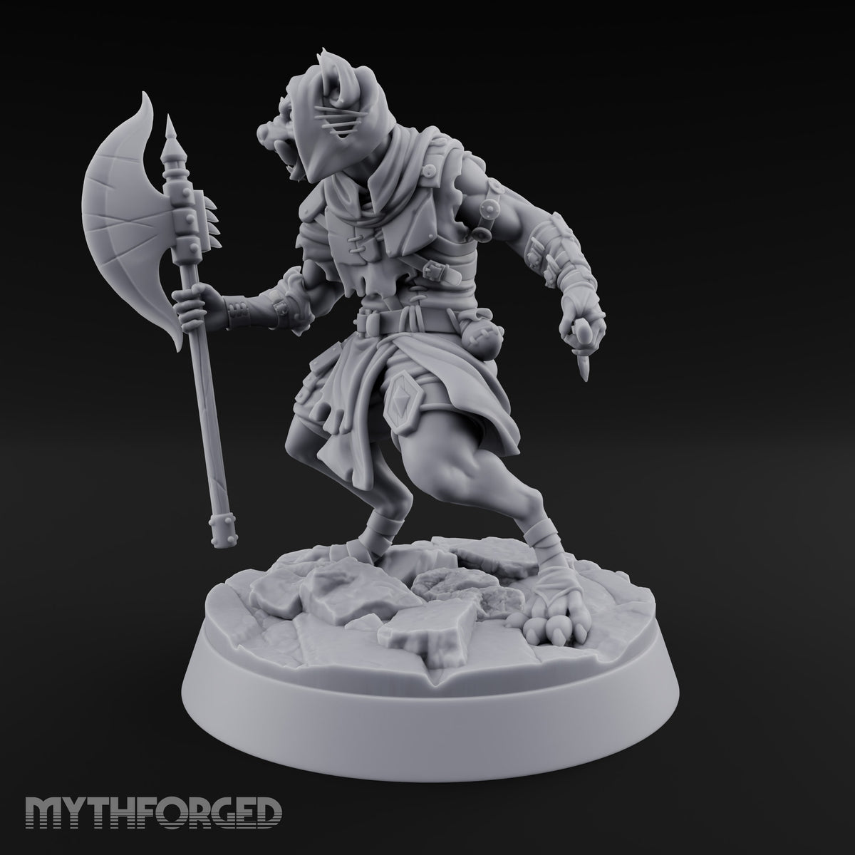Hunting Pack Fans Out Gnoll Warrior C — Glaive & Knife