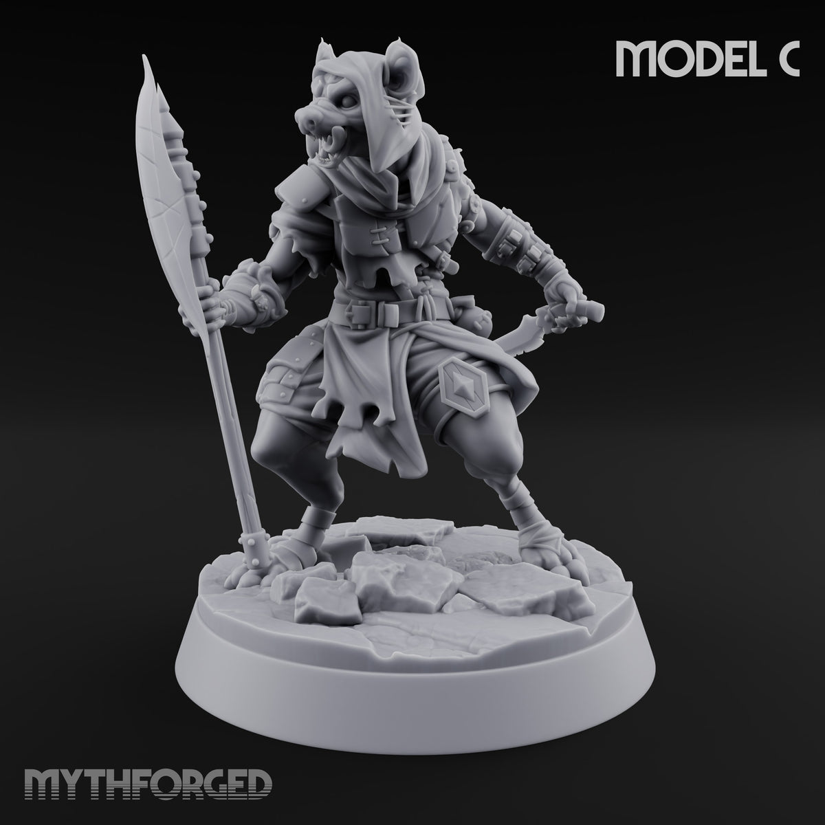 Hunting Pack Fans Out Gnoll Warriors — C · Spear & Sword + Crossbow + Glaive & Knife + Scimitar & Shield