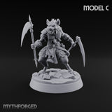 Hunting Pack Fans Out Gnoll Warriors — C · Sword & Knife + Sword & Knife + Scythe & Sabre + Sword & Mace