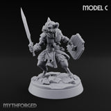 Hunting Pack Fans Out Gnoll Warriors — C · Glaive + Axe & Mace + Sword & Shield + Axe & Dagger