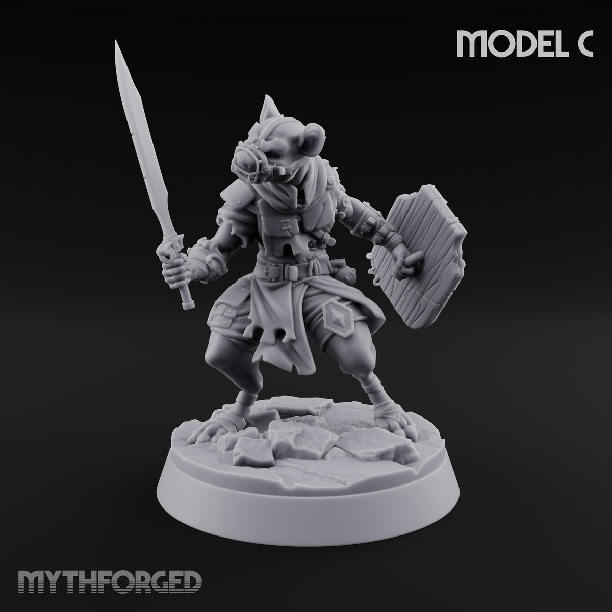 Hunting Pack Fans Out Gnoll Warrior C — Sword & Shield