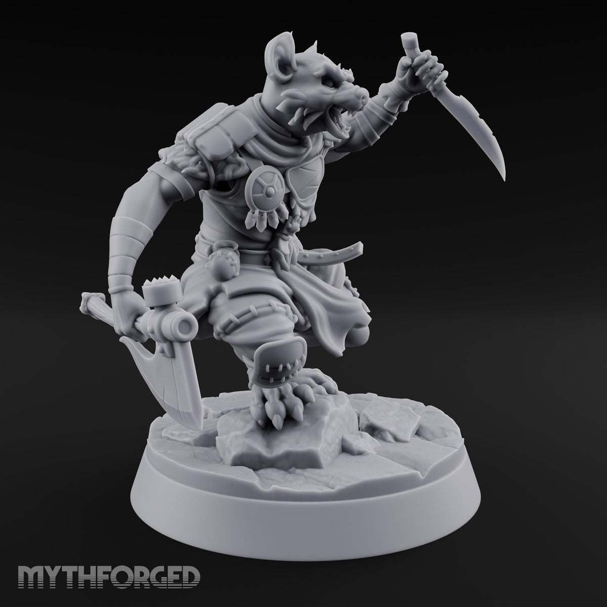 Hunting Pack Fans Out Gnoll Warrior D — Axe & Dagger