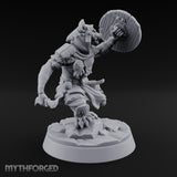 Hunting Pack Fans Out Gnoll Warrior D — Scimitar & Shield