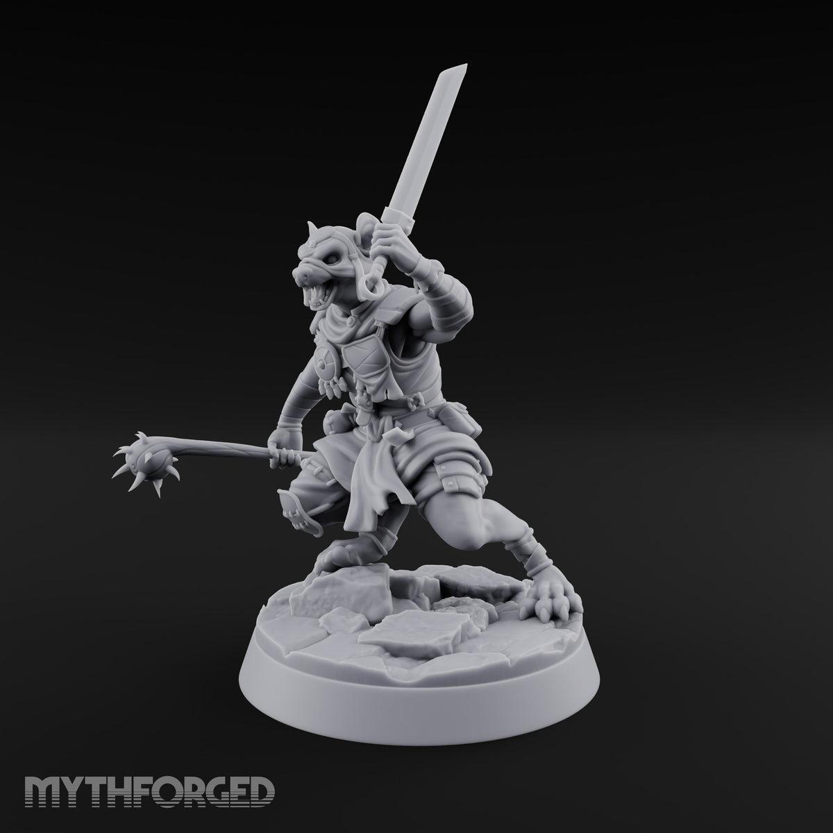 Hunting Pack Fans Out Gnoll Warrior D — Sword & Mace