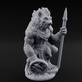 Shield Dragging Gnoll Warriors Miniature for Dungeons and Dragons, Pathfinder or other TTRPGs