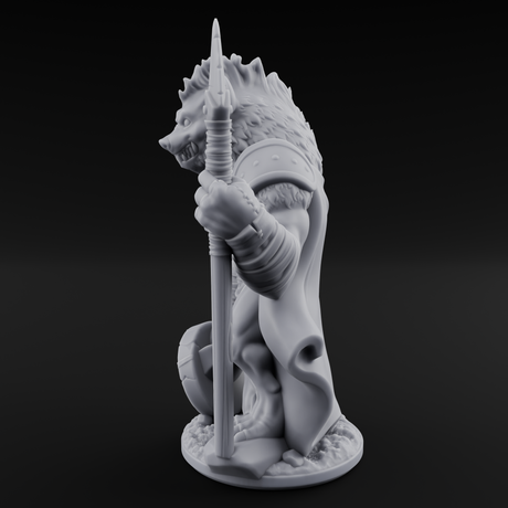 Shield Dragging Gnoll Warriors Miniature for Dungeons and Dragons, Pathfinder or other TTRPGs