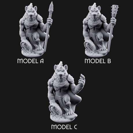 Shield Dragging Gnoll Warriors Miniature for Dungeons and Dragons, Pathfinder or other TTRPGs