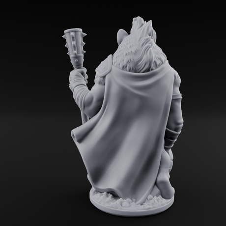 Shield Dragging Gnoll Warrior B Miniature for Dungeons and Dragons, Pathfinder or other TTRPGs