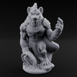 Shield Dragging Gnoll Warrior C Miniature for Dungeons and Dragons, Pathfinder or other TTRPGs