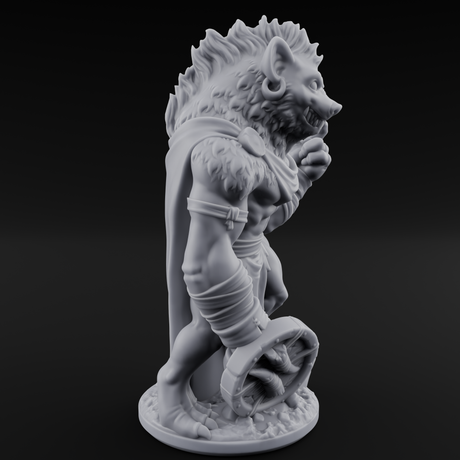 Shield Dragging Gnoll Warriors Miniature for Dungeons and Dragons, Pathfinder or other TTRPGs