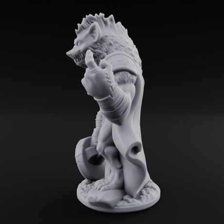 Shield Dragging Gnoll Warriors Miniature for Dungeons and Dragons, Pathfinder or other TTRPGs