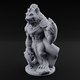 Shield Dragging Gnoll Warriors Miniature for Dungeons and Dragons, Pathfinder or other TTRPGs