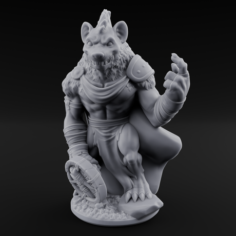 Shield Dragging Gnoll Warriors Miniature for Dungeons and Dragons, Pathfinder or other TTRPGs