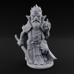 Flame Palming Gnome Pyromancer A Miniature for Dungeons and Dragons, Pathfinder or other TTRPGs