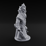 Flame Palming Gnome Pyromancer A Miniature for Dungeons and Dragons, Pathfinder or other TTRPGs