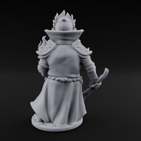 Flame Palming Gnome Pyromancer A Miniature for Dungeons and Dragons, Pathfinder or other TTRPGs