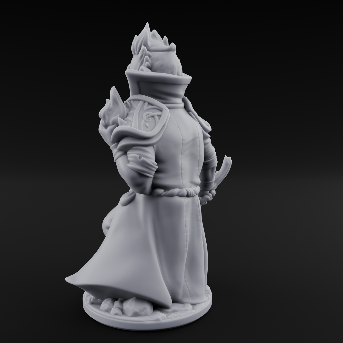 Flame Palming Gnome Pyromancer A Miniature for Dungeons and Dragons, Pathfinder or other TTRPGs