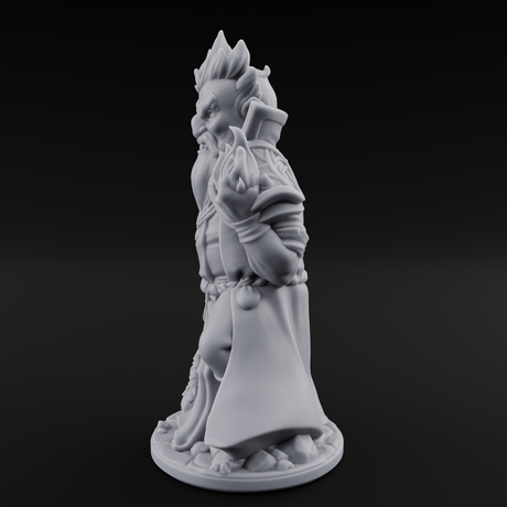 Flame Palming Gnome Pyromancer A Miniature for Dungeons and Dragons, Pathfinder or other TTRPGs