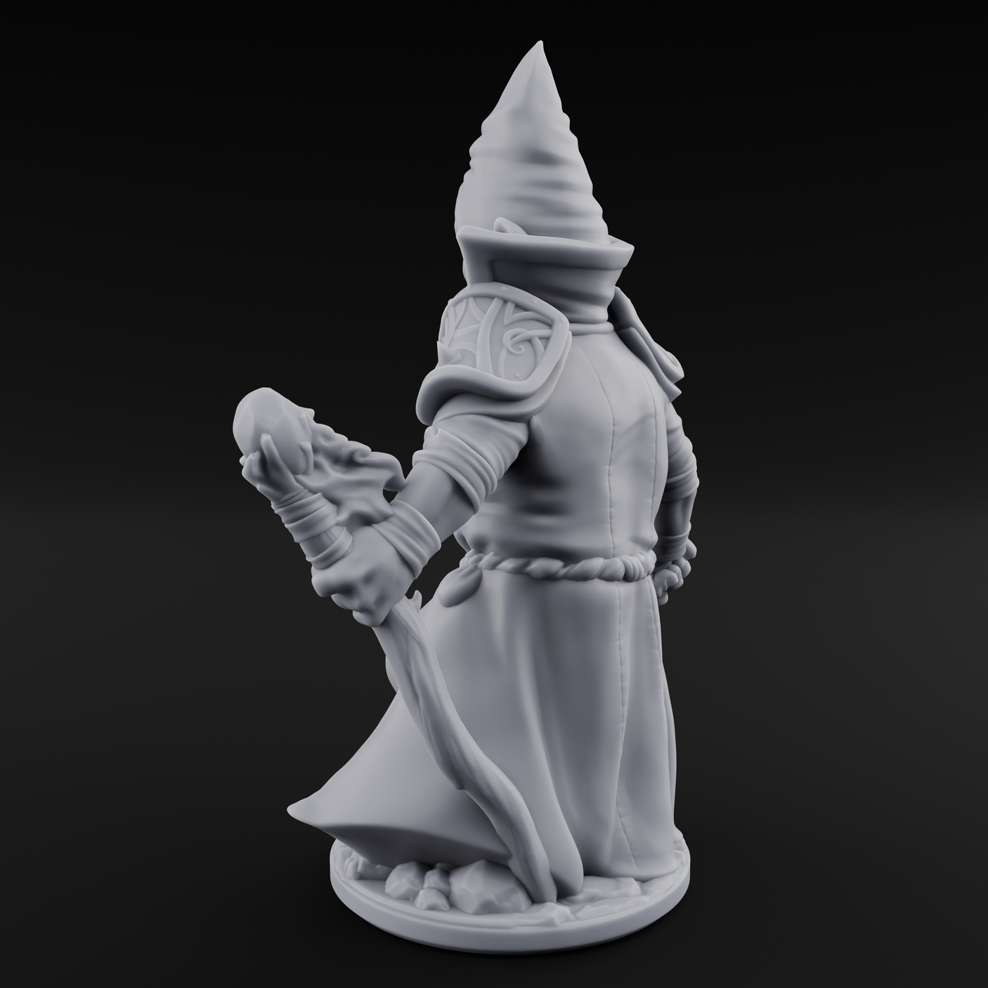 Flame Palming Gnome Pyromancer B Miniature for Dungeons and Dragons, Pathfinder or other TTRPGs