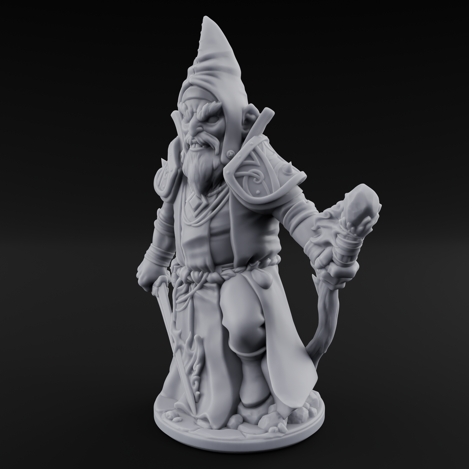 Flame Palming Gnome Pyromancer B Miniature for Dungeons and Dragons, Pathfinder or other TTRPGs